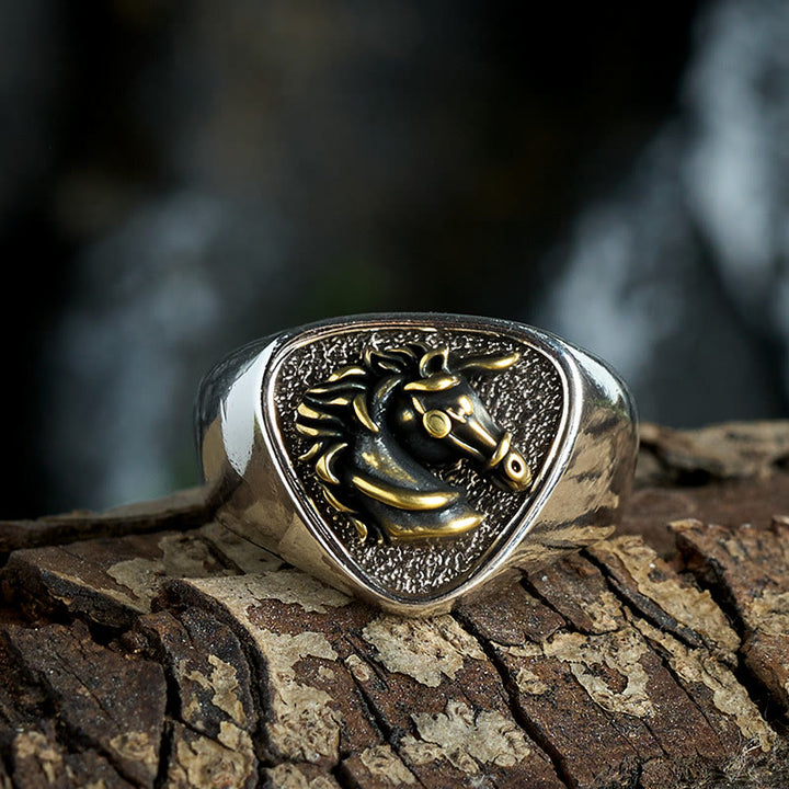 Vintage Western Style Exquisite 3D Horsehead Ring - image 4
