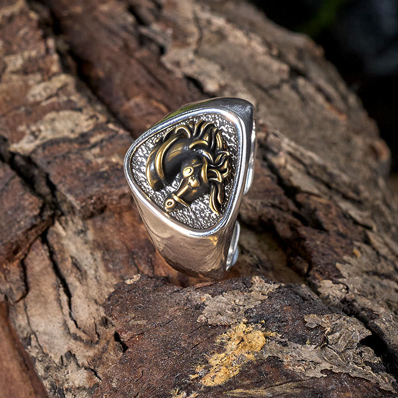 Vintage Western Style Exquisite 3D Horsehead Ring - image 3