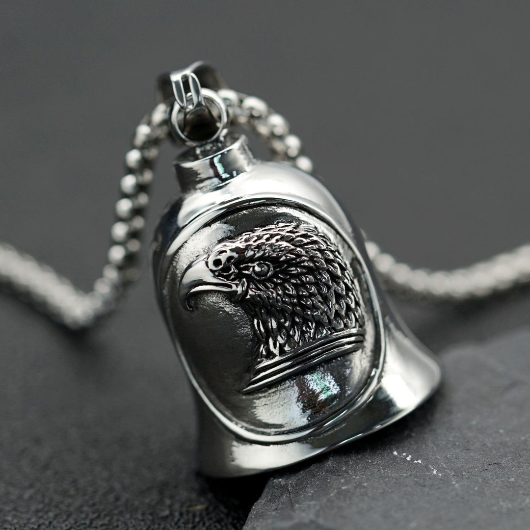 Silver Punk Eagle Riding Bell Keychain - Keychain - image 0