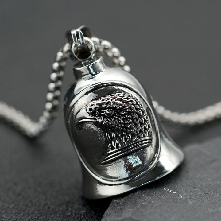 Silver Punk Eagle Riding Bell Keychain - Keychain - image 0