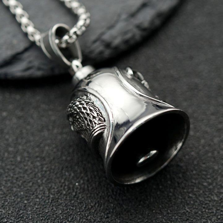 Silver Punk Eagle Riding Bell Keychain - image 2