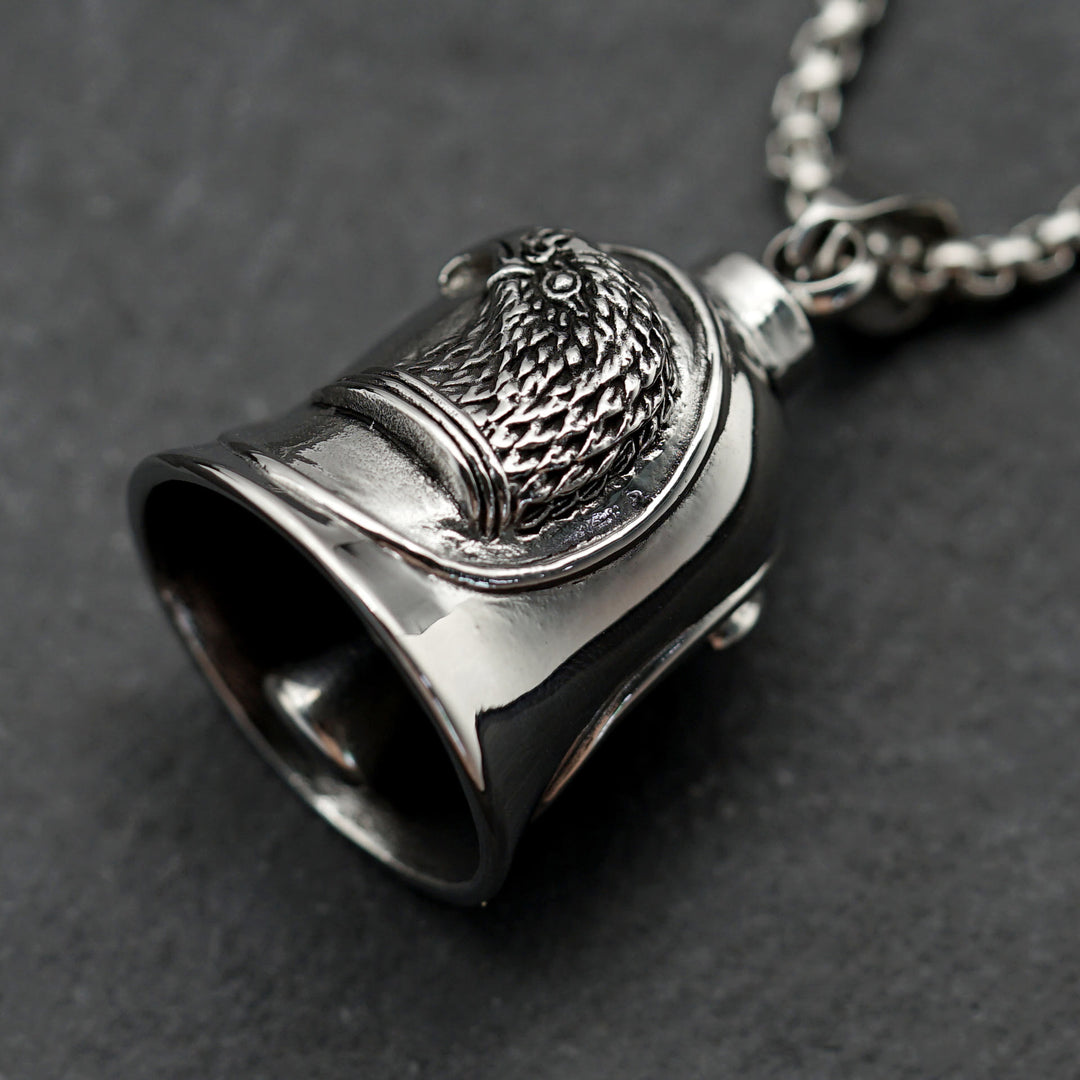 Silver Punk Eagle Riding Bell Keychain - image 3