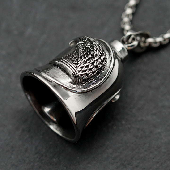 Silver Punk Eagle Riding Bell Keychain - image 3