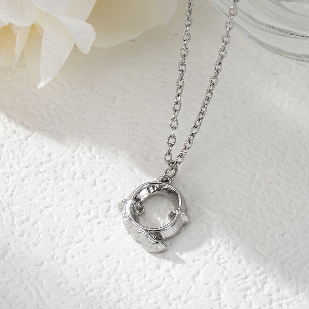 Elegant Golden & Sliver Letter Pendant Women's Necklace - Silver - Q - image 44