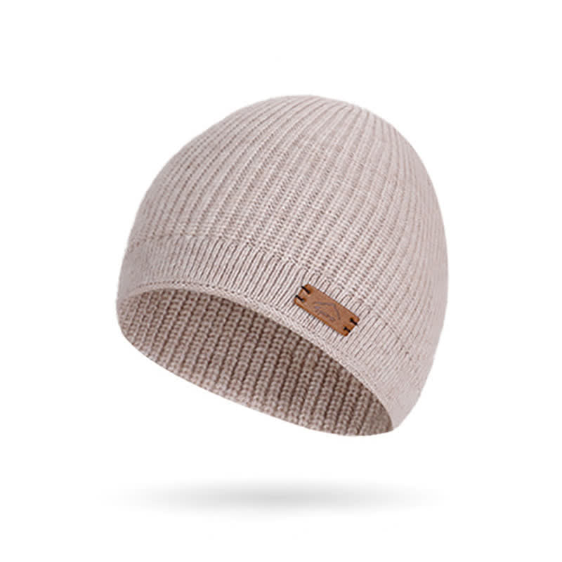 3Pcs Solid Color Knitted Beanie Hat Scarf Gloves Set - image 4