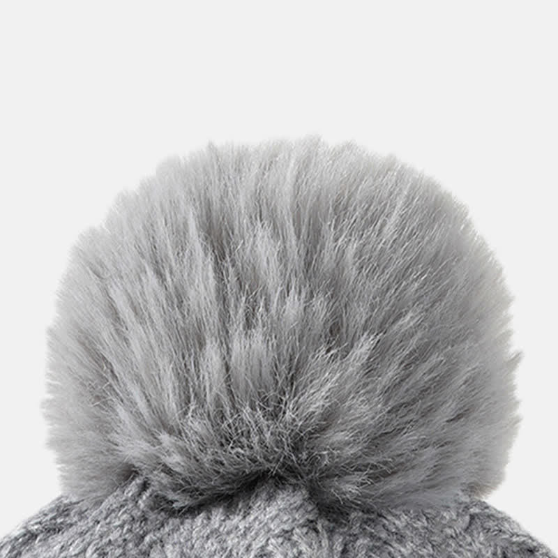 3Pcs Weaving Pattern Hat Neck Gaiter Gloves Set - image 4