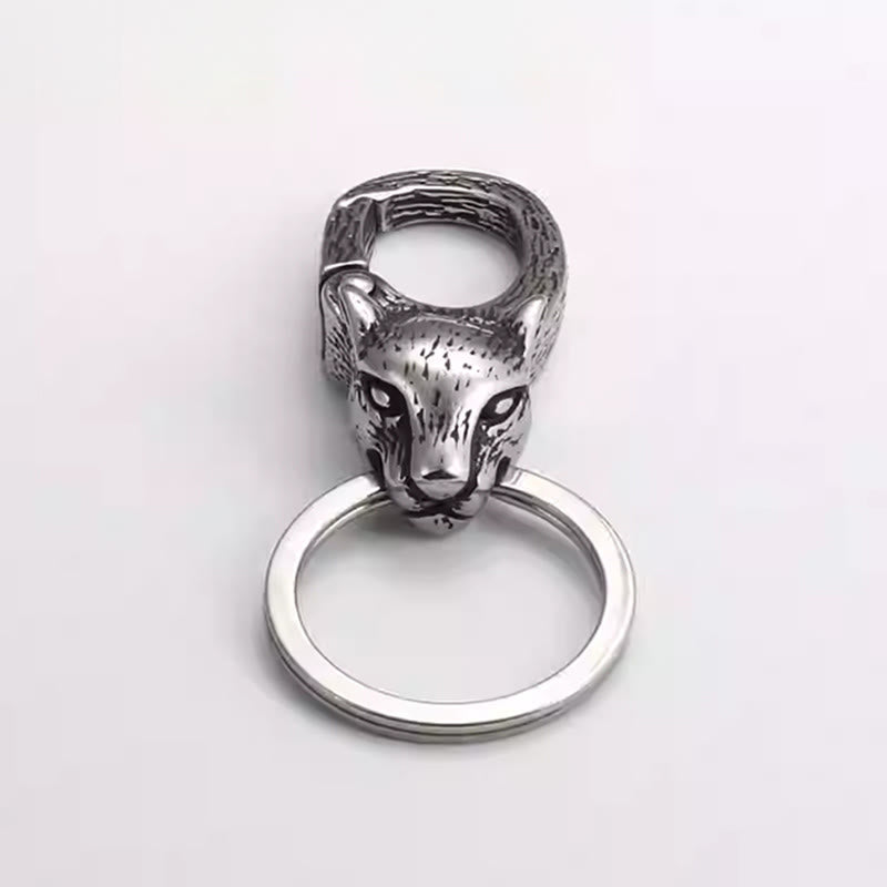 Creative Leopard Head Rust-proof Metal Keychain - Keychain - image 1