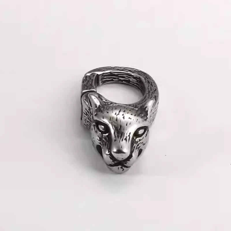 Creative Leopard Head Rust-proof Metal Keychain - image 3