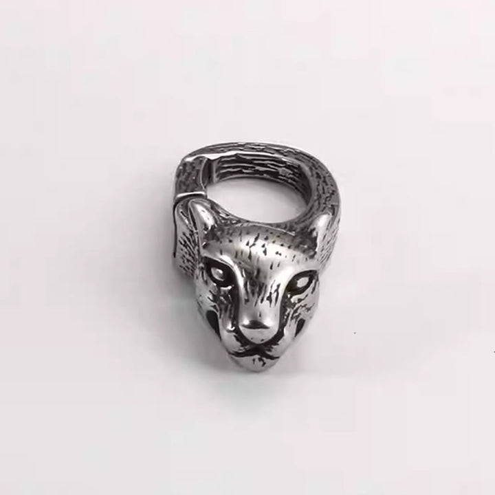 Creative Leopard Head Rust-proof Metal Keychain - image 3