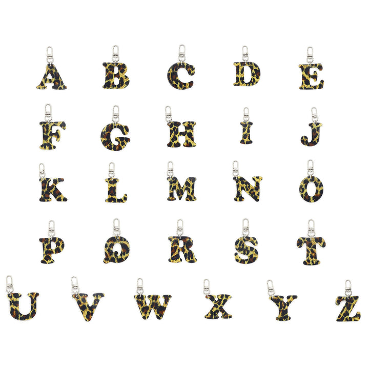 Leopard Print Letter & Cowboy Hat Pendant Keychain - image 8