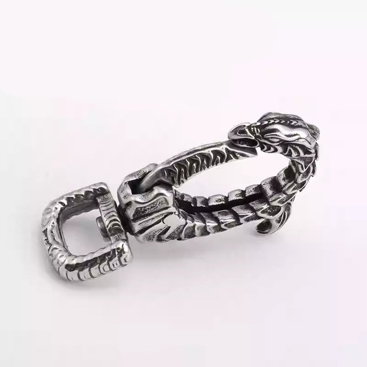 Vintage Antirust Dragon-shaped Rotatable Keychain - image 3