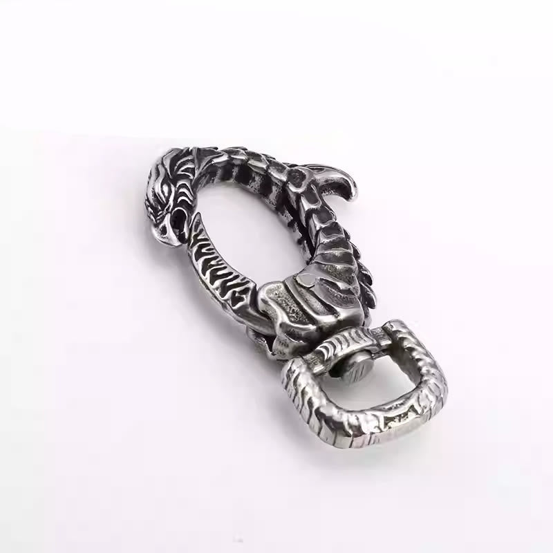 Vintage Antirust Dragon-shaped Rotatable Keychain - image 2