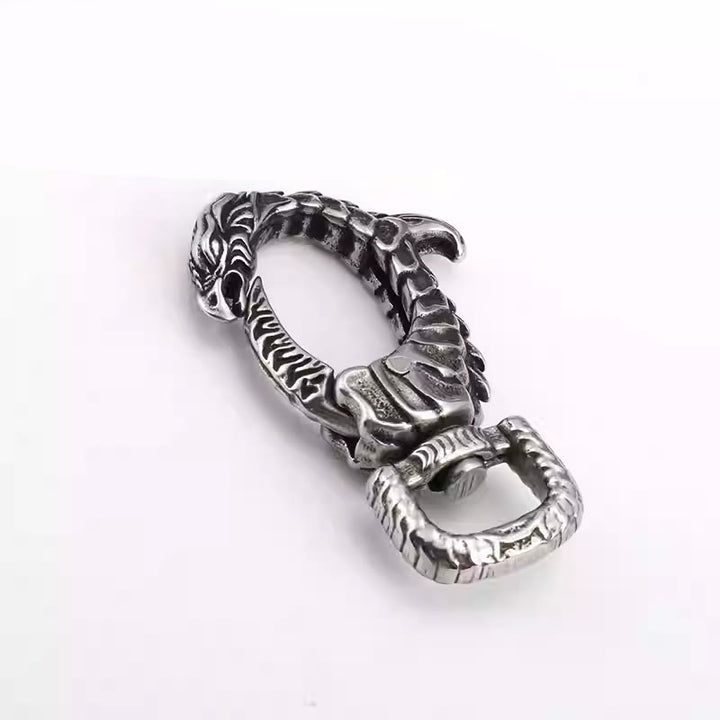 Vintage Antirust Dragon-shaped Rotatable Keychain - image 2
