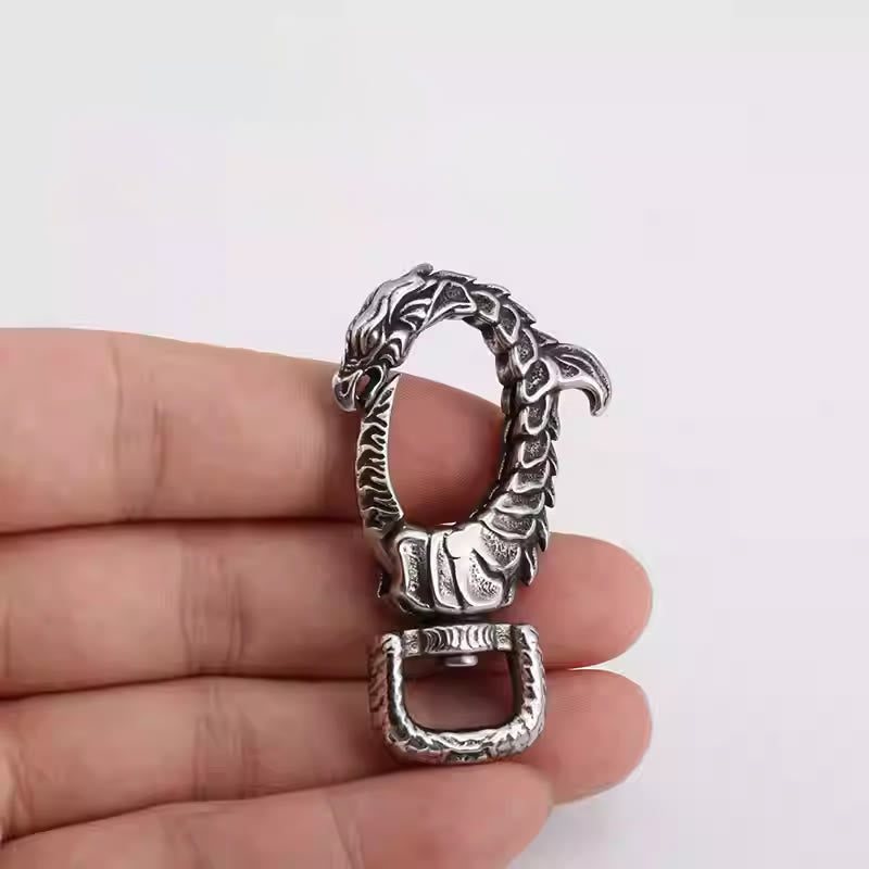 Vintage Antirust Dragon-shaped Rotatable Keychain - Keychain - image 0
