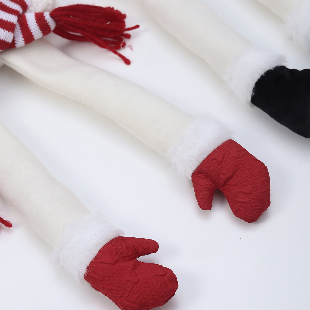 Merry Christmas Red Hat Snowman Winter Knitted Scarf - image 3