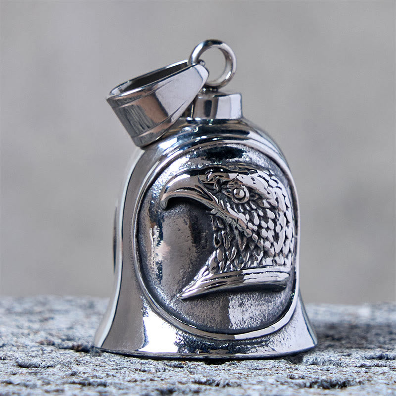 Silver Punk Eagle Riding Bell Keychain - image 3