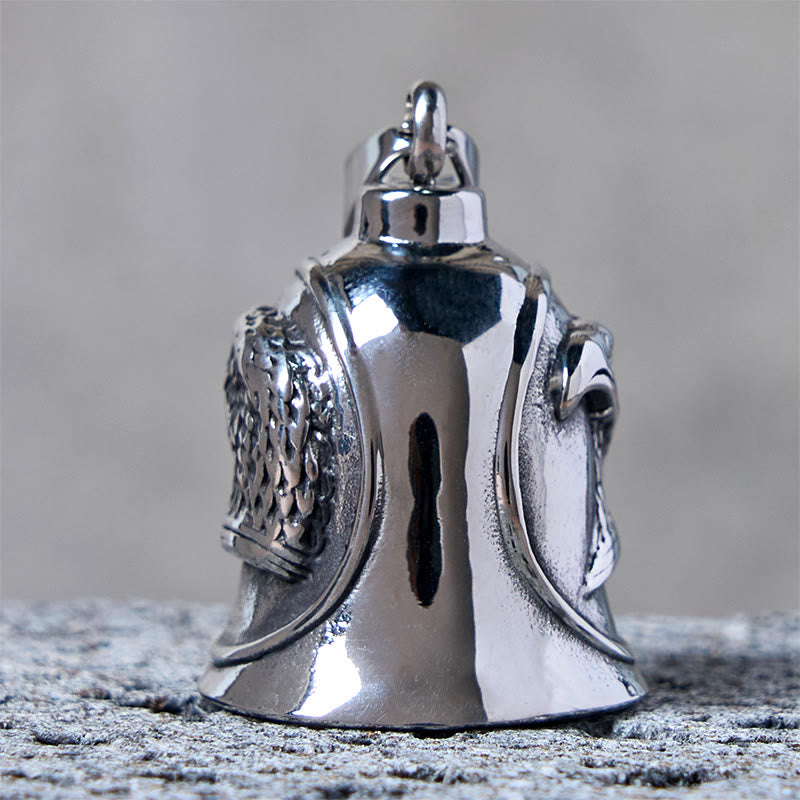Silver Punk Eagle Riding Bell Keychain - image 4