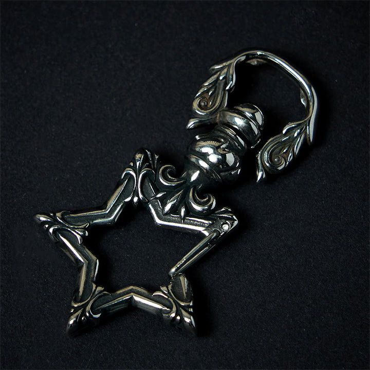 Vintage Polishing Anti-tarnish Rotatable Star Keychain - Keychain - image 0