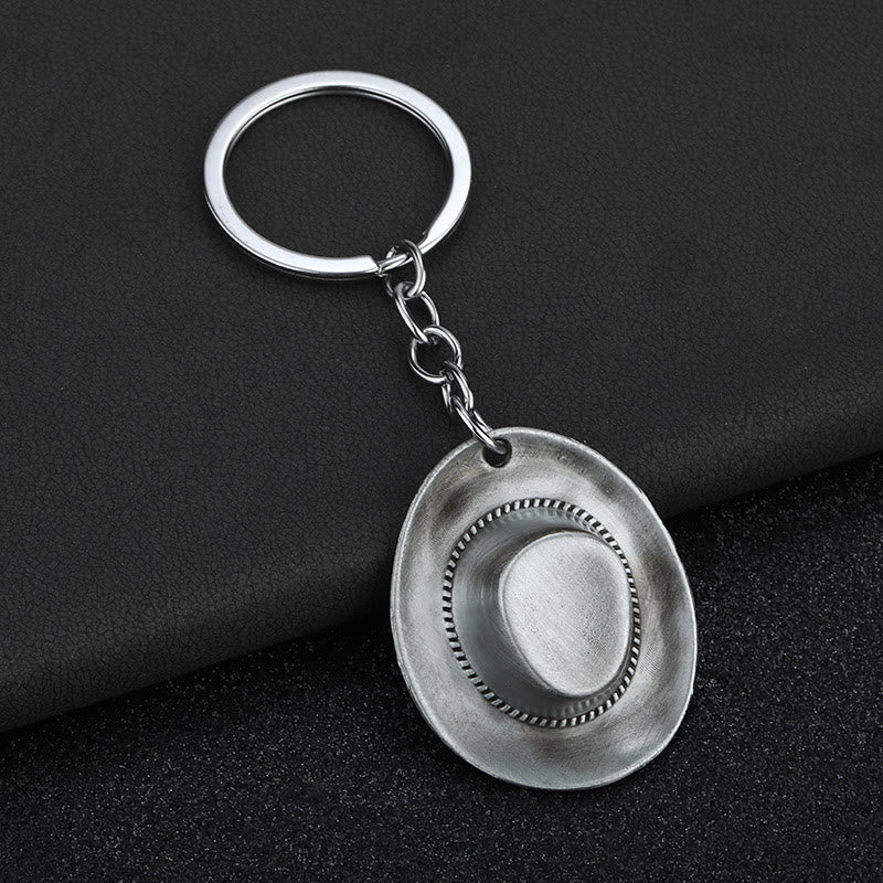 Leopard Print Letter & Cowboy Hat Pendant Keychain - image 5