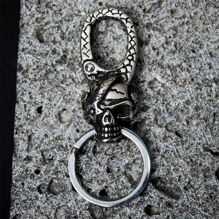 Creative Pirate Skull Captain Metal Keychain - image 5
