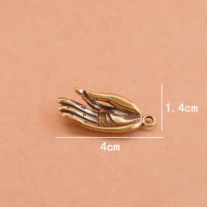 Colorful Handle Outdoor Folding Knife White Crystal Buddha Hand Necklace - image 6