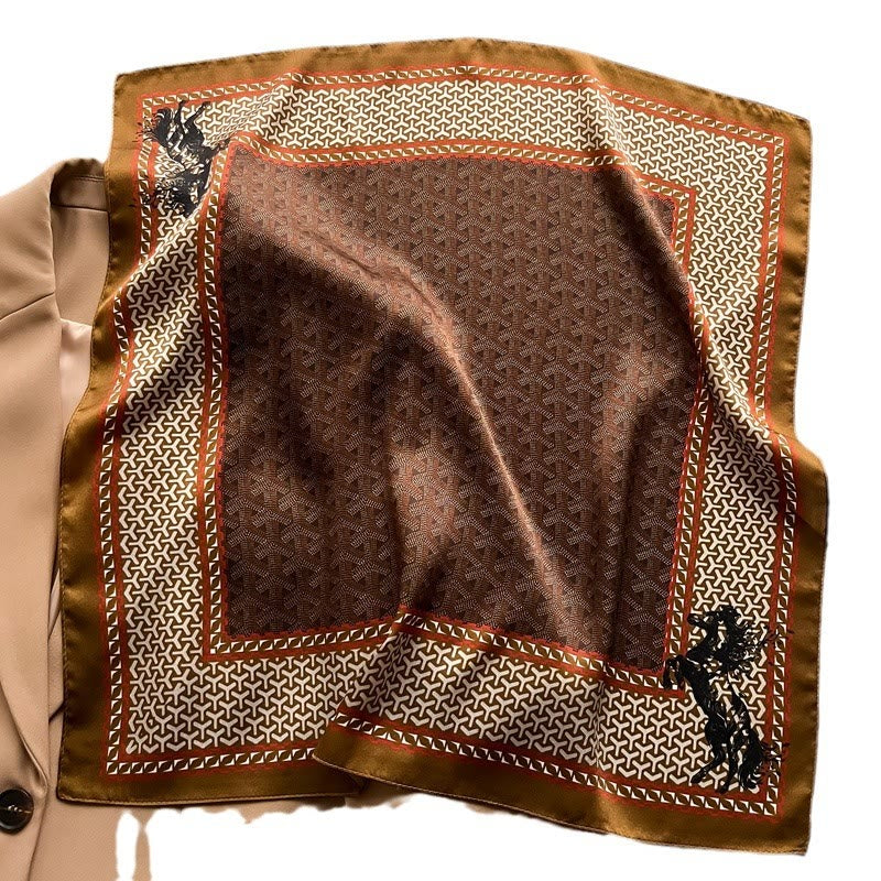 Exquisite Silk Skin-Friendly Cashew Print Square Scarf - image 1