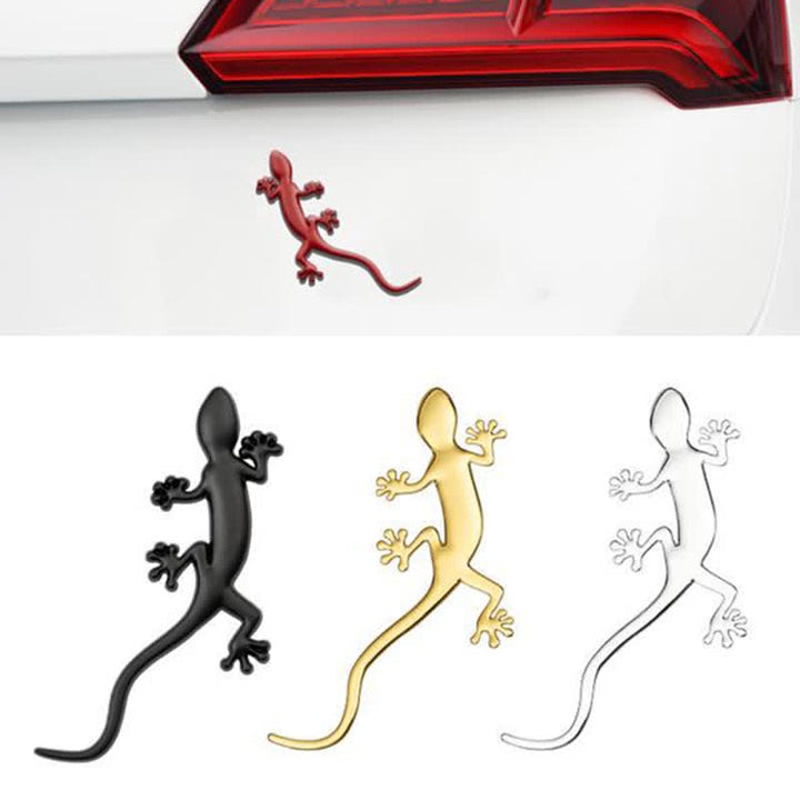 1 Pair Of  Gecko Animal Metal Sticker Car Badge - image 6