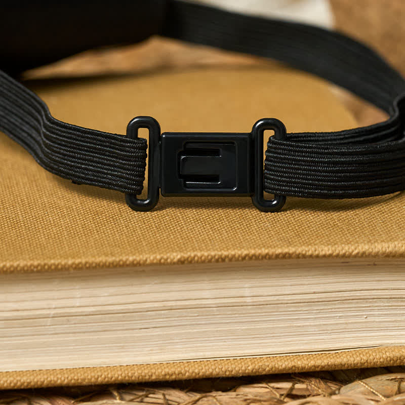 Black Houndstooth Rhinestone Bow Shape Creative Necktie - image 3