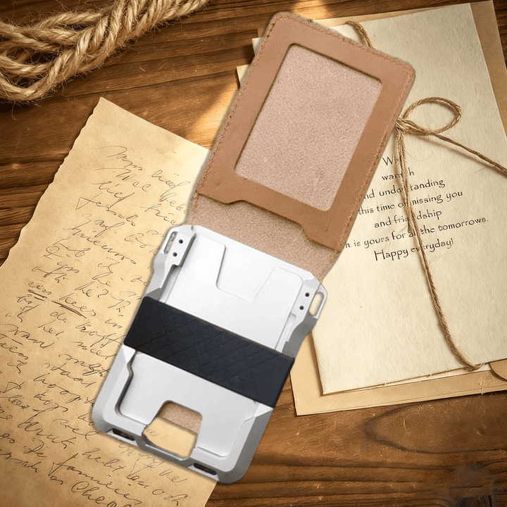 Card Storage Anti-theft Flip Tactical Wallet - Brown - image 5