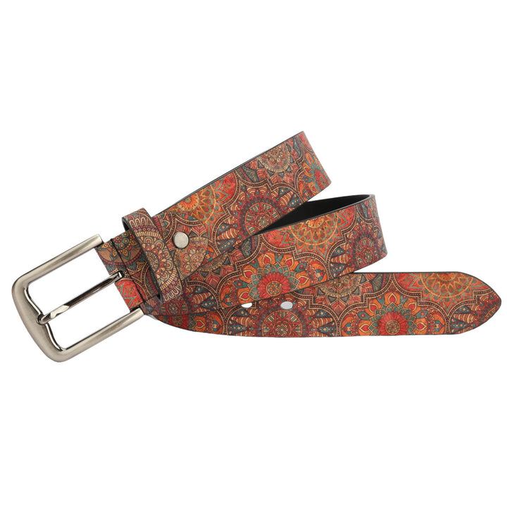 Women's Retro Bohemian Style Rich Flowers Pattern Belt - 44 - image 0
