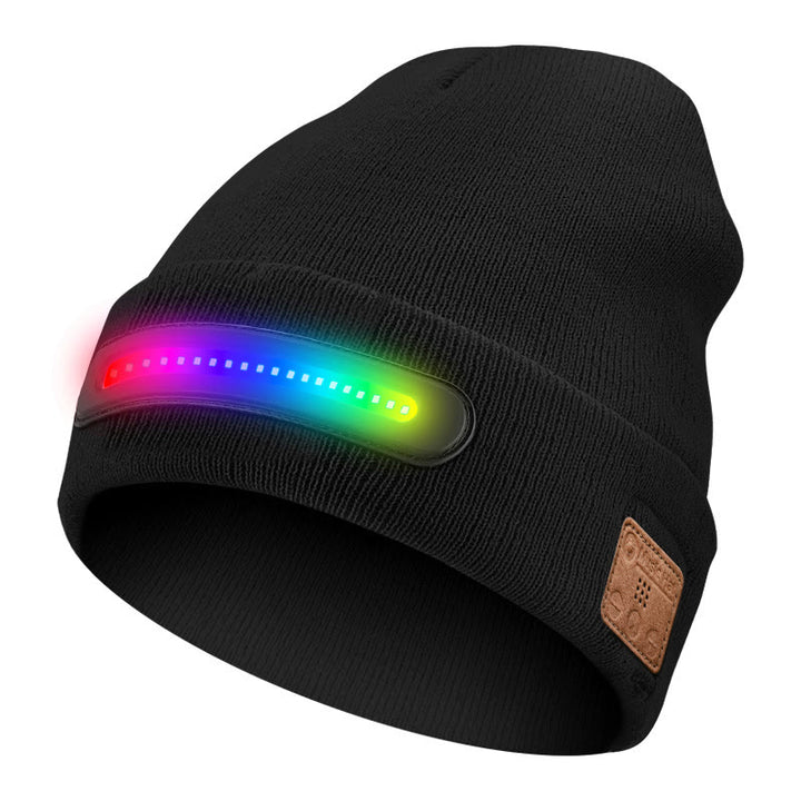 Winter Warm Music Bluetooth Beanie Hat with Lighting - Style #2 - Colorful Light + Bluetooth - M (22"-22 7/8") - image 11