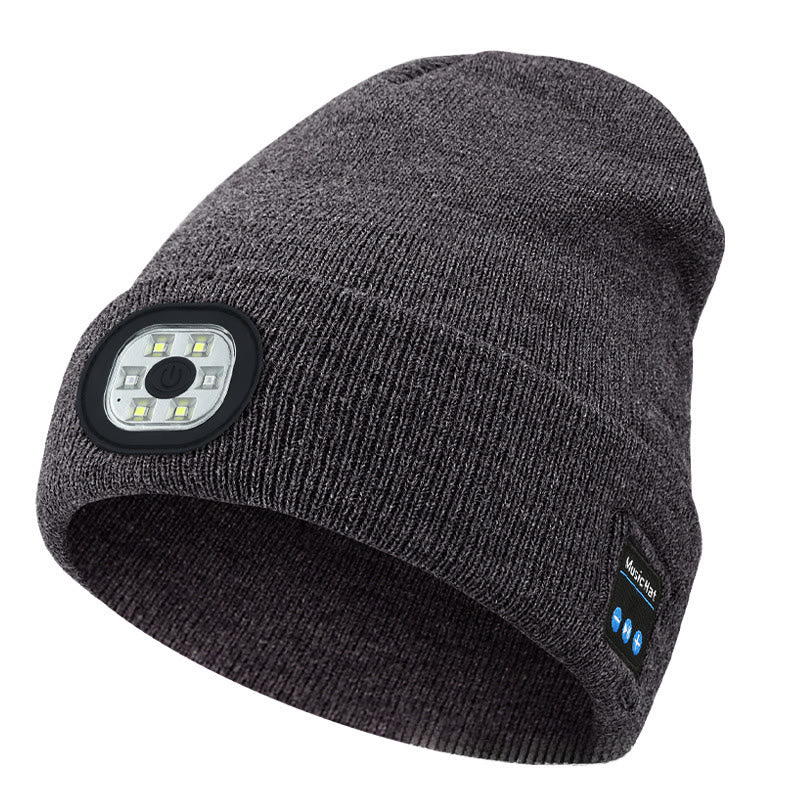 Winter Music & LED Lighting Bluetooth Beanie Hat - LED Light & Bluetooth - Dark Grey - M (22"-22 7/8") - image 6