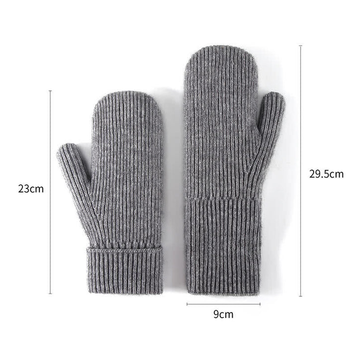 Fleece Lined Full Finger Cold Weather Knitted Gloves - image 7