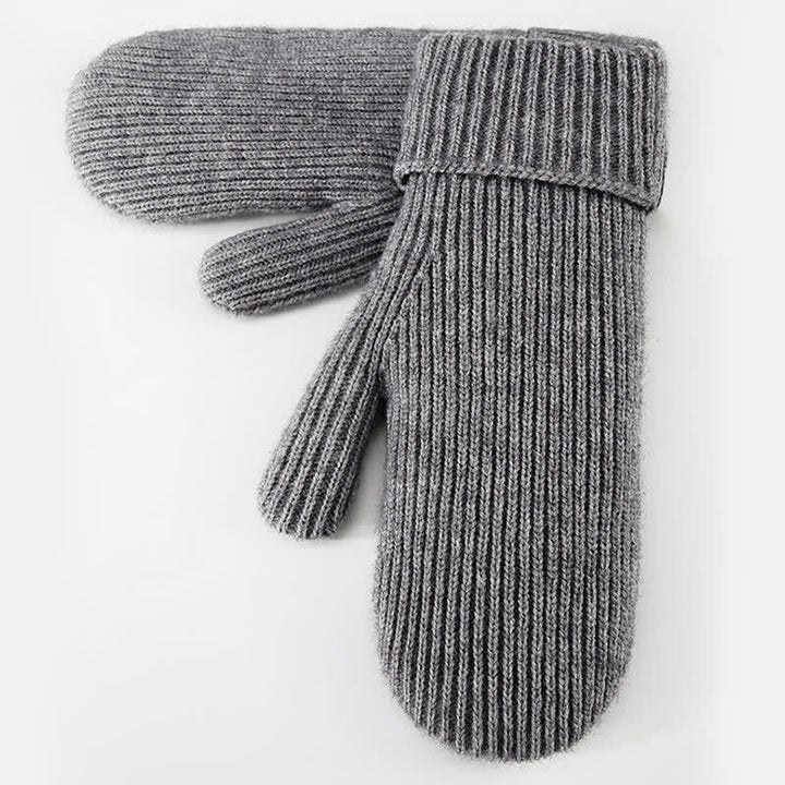 Fleece Lined Full Finger Cold Weather Knitted Gloves - image 4