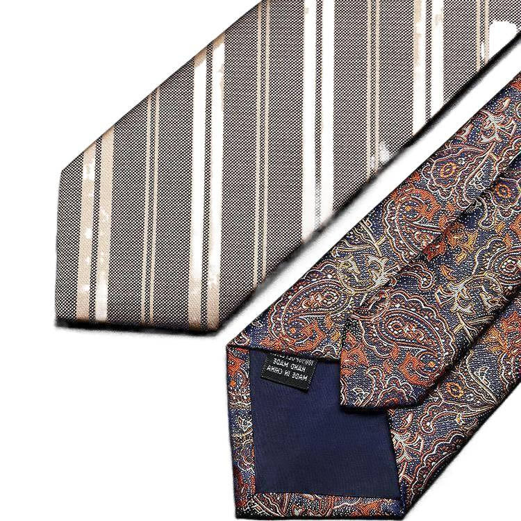 Men's Elegant Champagne Zipper Pre-Tied Necktie - image 2