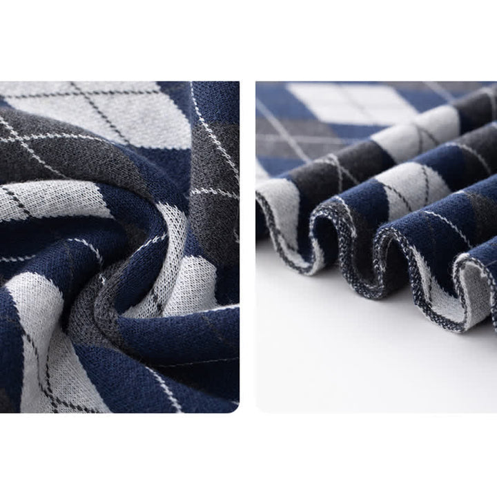 Men's Sophisticated Argyle Patterned Business Scarf - image 4