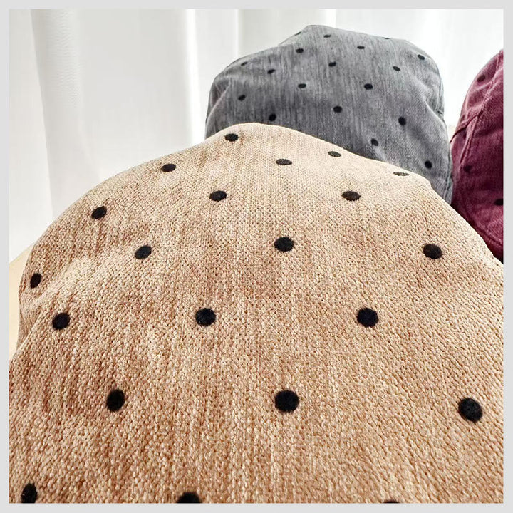 Unisex Retro Winter Polka Dot Beret Hat - image 3