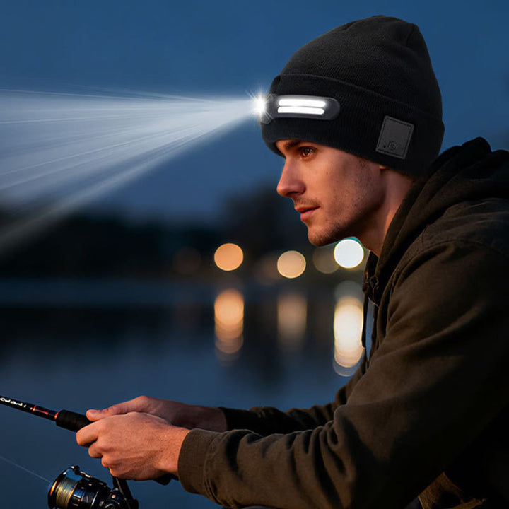 Winter LED Lighting RGB Mode Knitted Beanie Hat - image 3