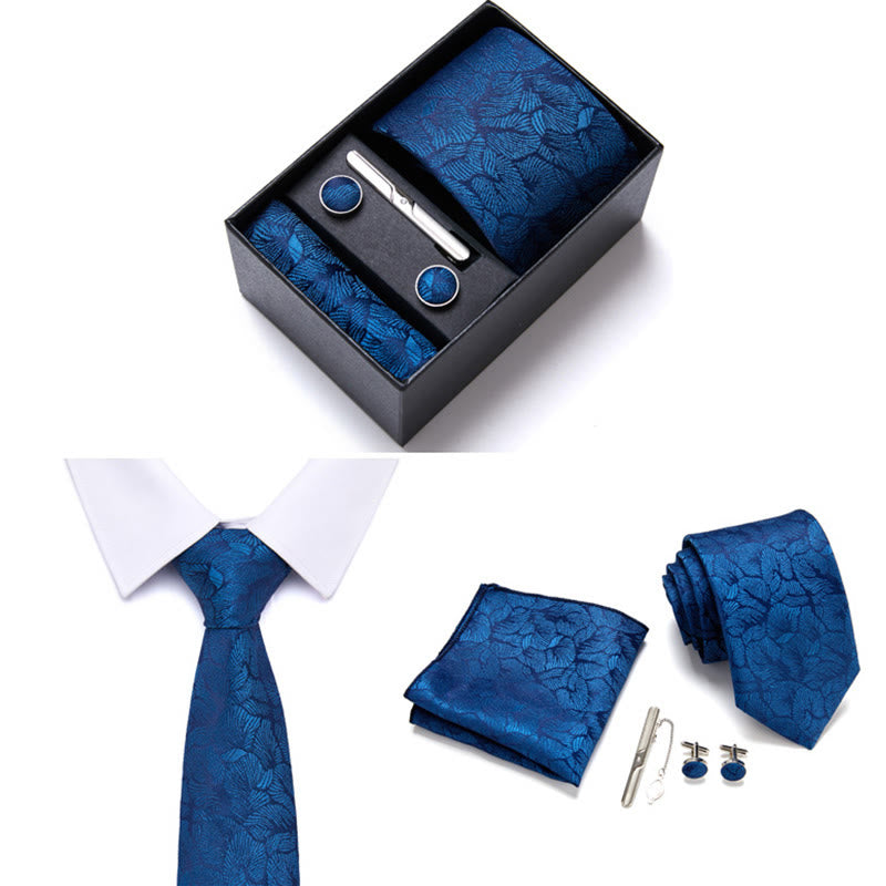 4Pcs Men's Business Formal Elegant Necktie Set - Style #1 - image 1