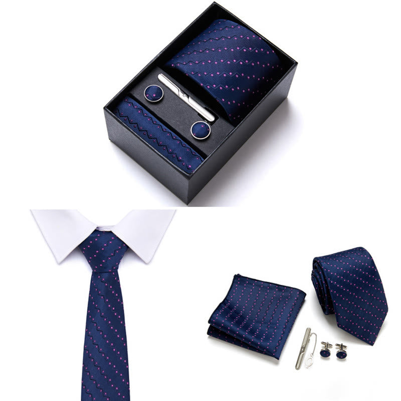 4Pcs Men's Business Formal Elegant Necktie Set - Style #3 - image 3