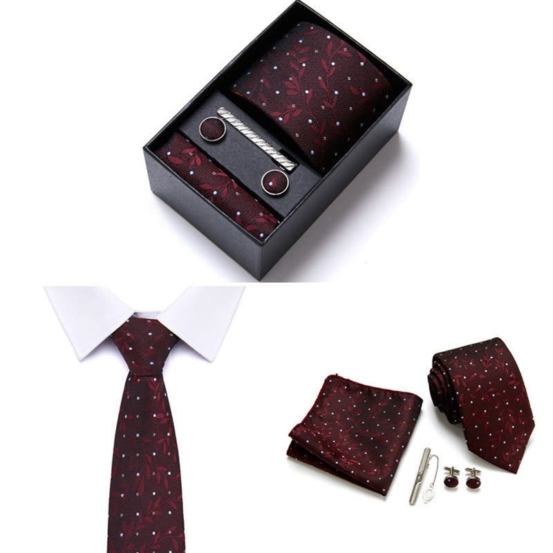 4Pcs Men's Business Formal Elegant Necktie Set - Style #5 - image 5