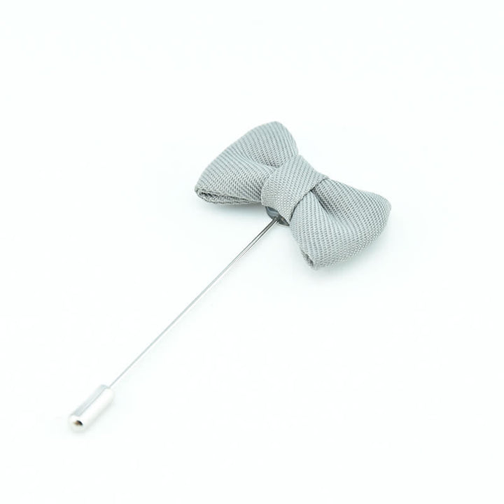 Men's Wedding Boutonniere Bow Tie Shape Cloth Lapel Pin - image 2