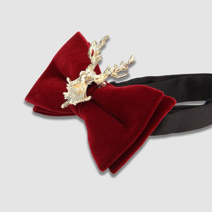 Deer Head Metal Decor Festive Holiday Bow Tie - image 5