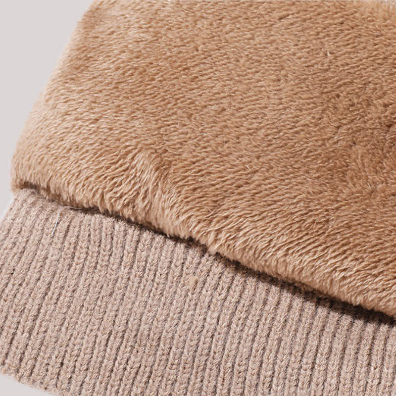 3 In 1 Plush Knitted Beanie Hat With Scarf And Mask - image 5