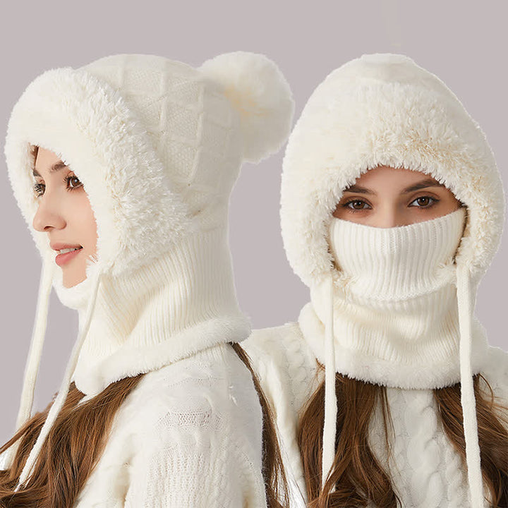 3 In 1 Outdoor Warm Knitted Beanie Hat With Scarf And Mask - image 8