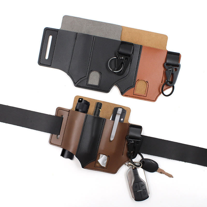 Outdoor Survival Tactical Wallet Leather Belt Bag - image 5