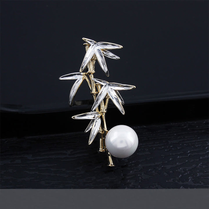 Men's Exquisite Panda Pearl Bamboo Brooch - Style #1 - image 0