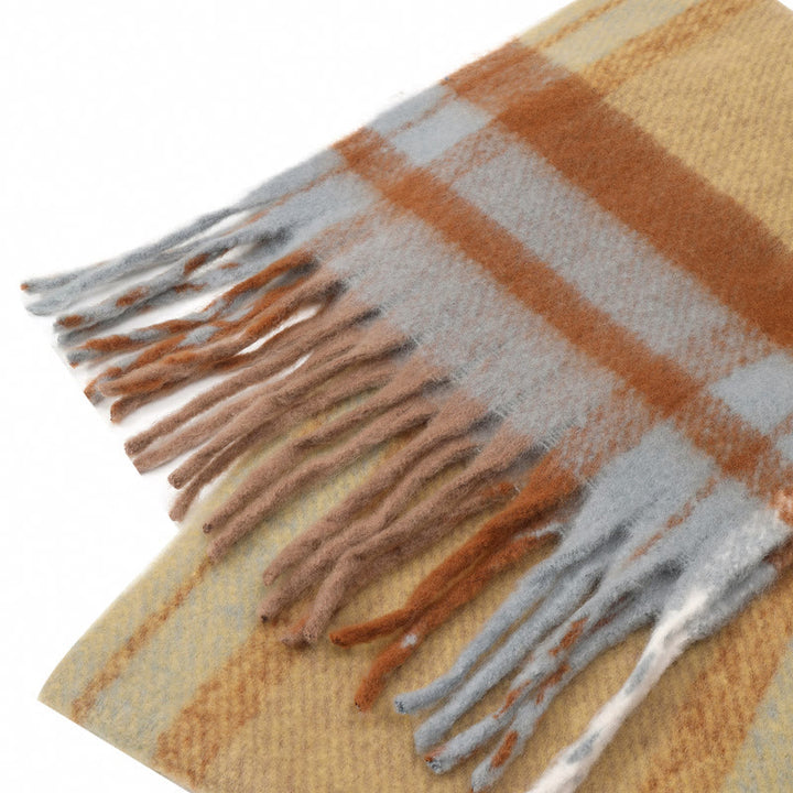 Women's Winter Thick Warm Plaid Tassels Shawl Scarf - image 6