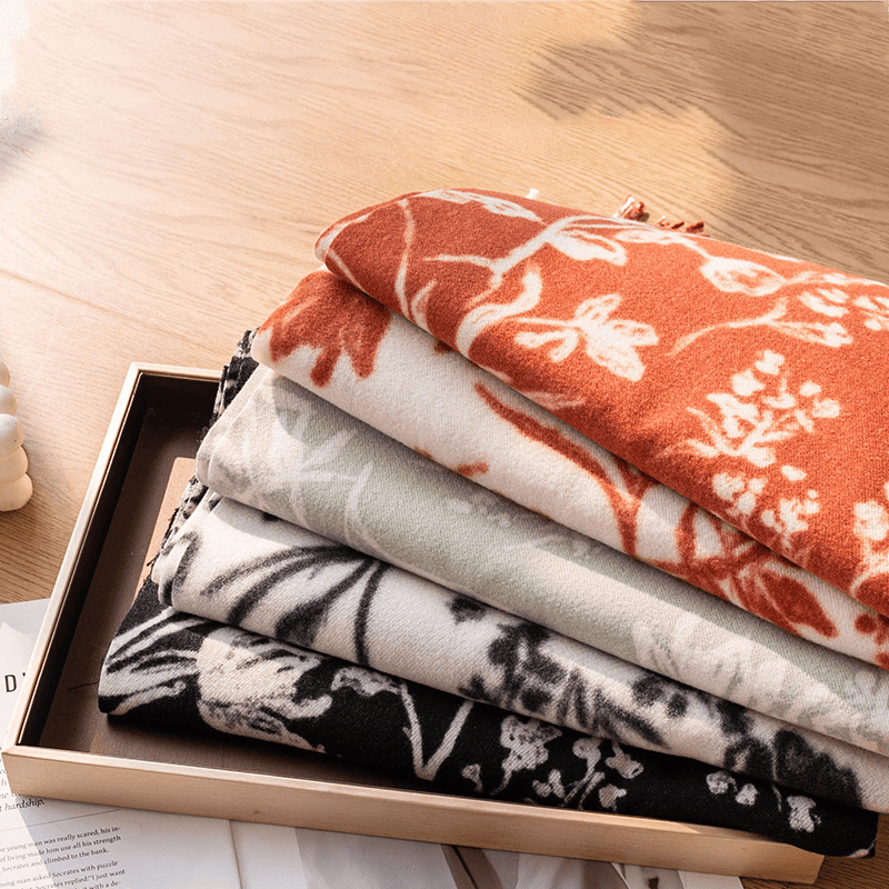 Women's Winter Warm Flower Printed Shawl Scarf - image 1