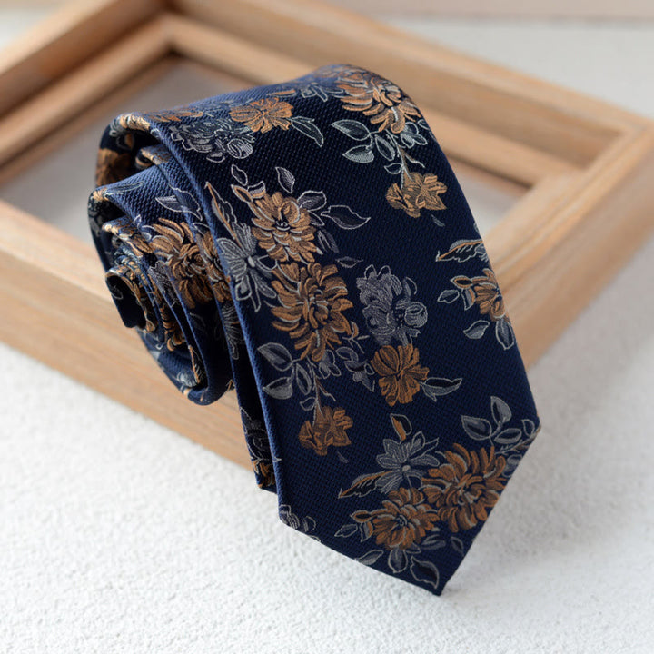 5Pcs Men's Blue Flower Pattern Bow Ties Gift Box - image 3